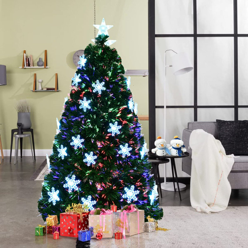 Lighted Artificial Pine Christmas Tree, 180cm H x 78cm W x 78cm D