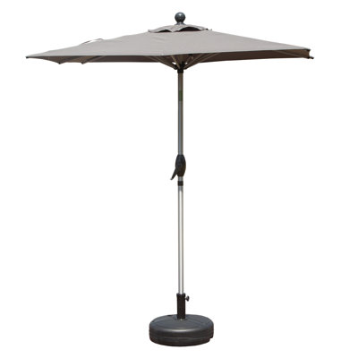 Rectangle Patio Umbrella with Crank Lift and Tilt Function, Grey, Perfect for Outdoor Shade and Comfort