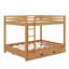 Lit superposé en bois avec lit gigogne-593561592
