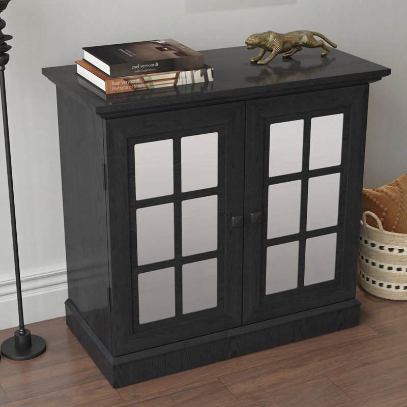 Armoire de rangement pour le salon, H 28,94 po x l 30,75 po x P 15,55 po, Black