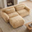 Canapé d'angle modulaire kaki en forme de L avec méridienne, rembourrage moelleux en mousse haute densité 32D, forme ergonomique, dessous antidérapant, aucun assemblage requis