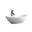 Modern Ceramic Oval Vessel Bathroom Sink with Overflow