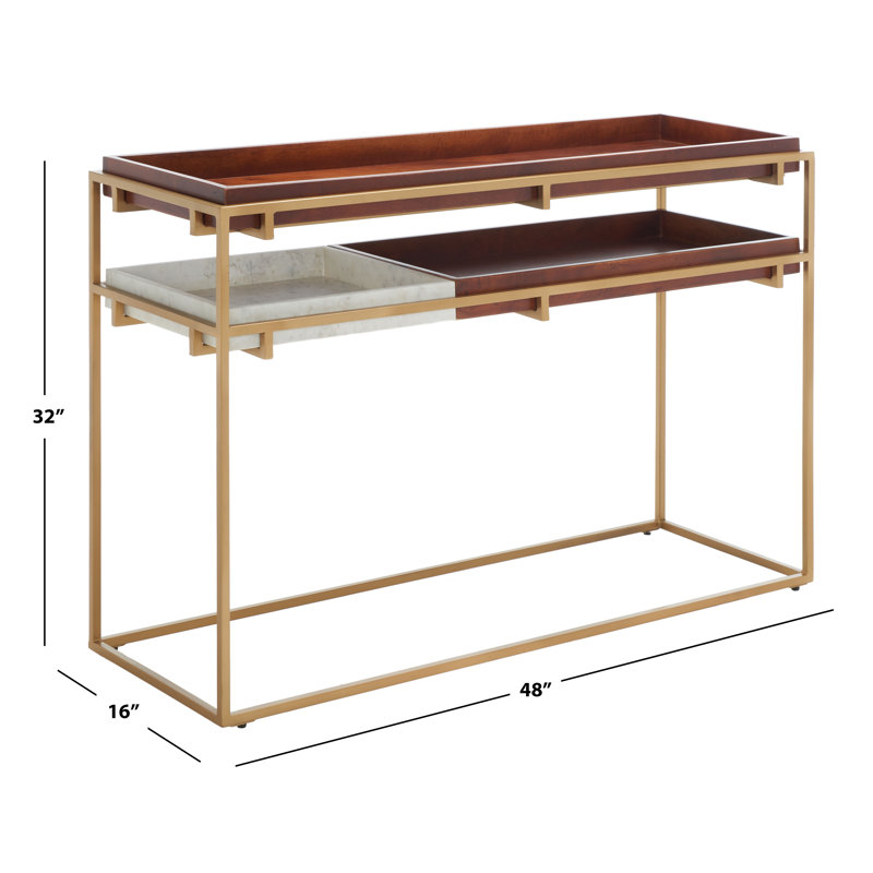 48'' Solid Wood Top Console Table