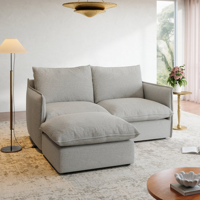 Canapé modulaire rembourré, canapé Cloud, canapé modulaire modulaire, canapé confort moderne rembourré de duvet avec housse romvable pour salon, siège profond