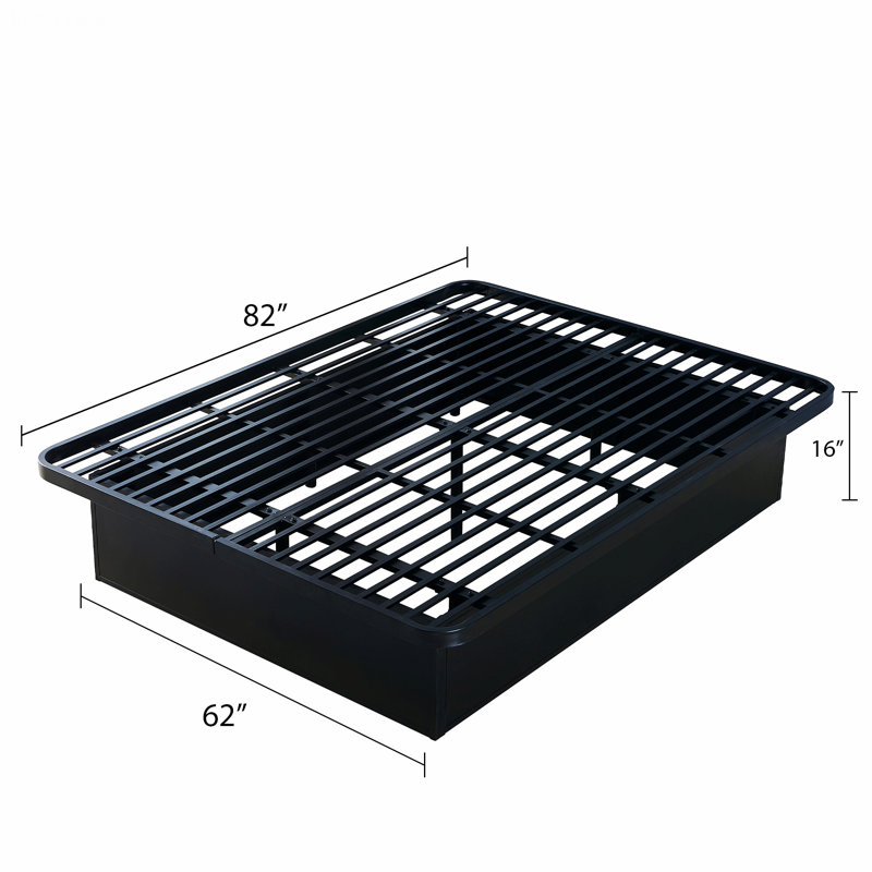 Stylish Bed For Apartment, Guest Room, Bed Frame Metal Platform Bed Frame