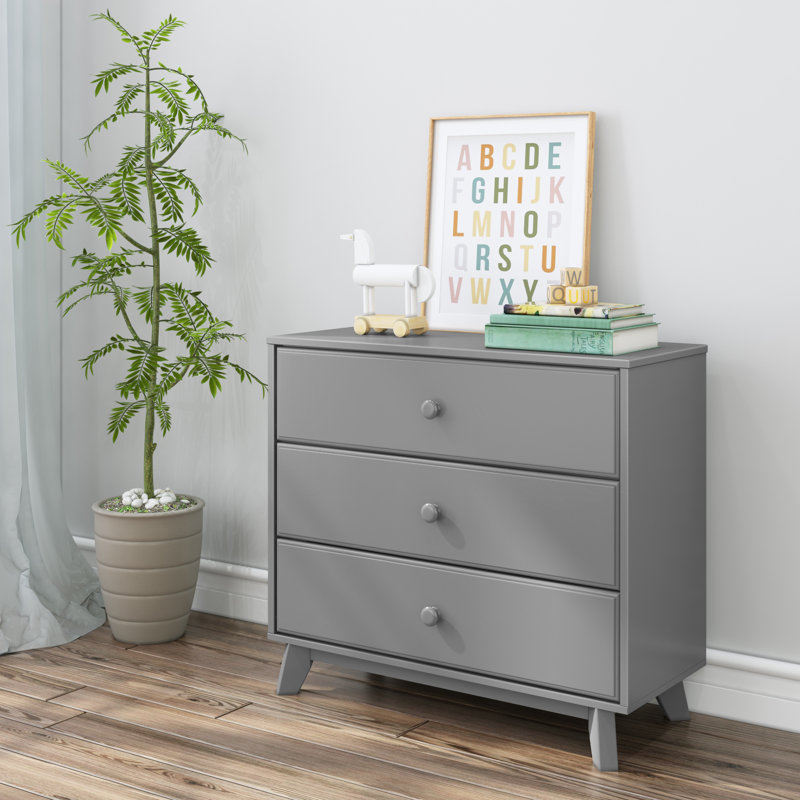 Commode 3 tiroirs Adrundhati, Gris