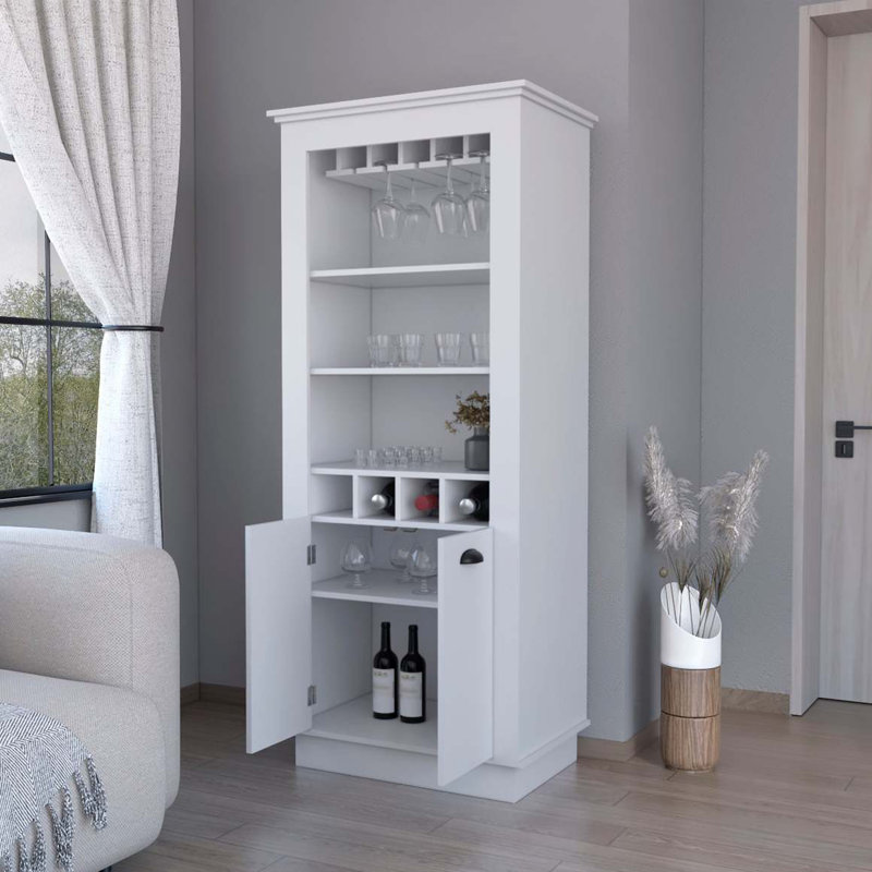 Armoire-bar à vin Tyler, Blanc