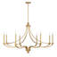  Preserve 8-Light Chandelier in Warm Brass-2105563314