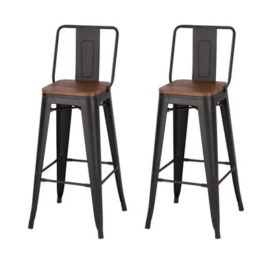 Faycelles Bar Stool with Iron Frame