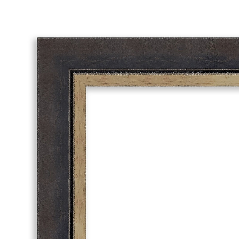 Miroir mural en bois martelé, 28,75 po x 40,75 po, Rectangle