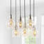Luminaire suspendu rustique en fer / verre 18,88 po Angelus, nickel / champagne Angelus