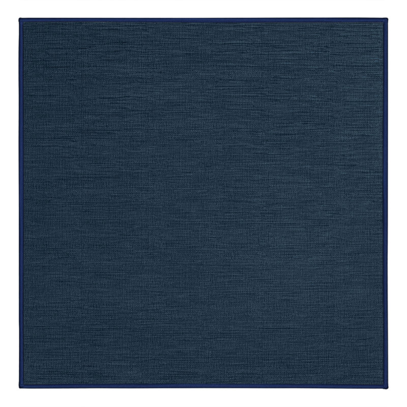 Machine Washable Solid Gray Area Rug, Square 6'