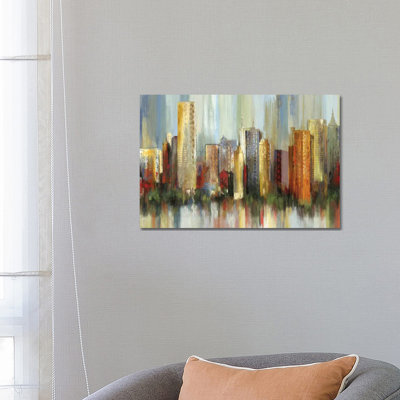 Metropolis by Tom Reeves - Wrapped Canvas Painting