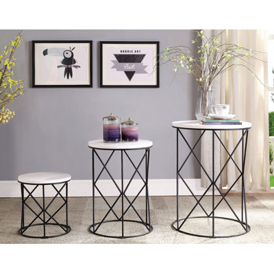 Drum 3-Piece Nesting Tables