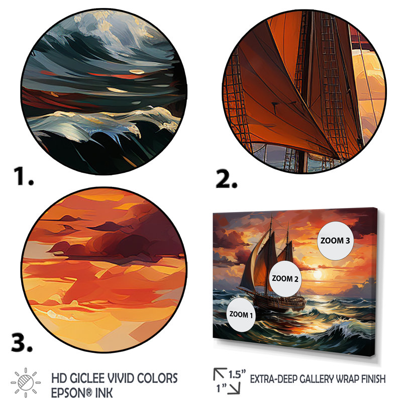 Bateau pirate espagnol Legacy I - bateau à voile, art mural, Cadre flottant blanc, H 12 po x l 20 po x P 1 po