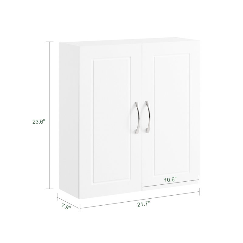 Wall Cabinet Over the Toilet, Medicine Cabinet with Adjustable Shelves, Small Bathroom Storage Organizer, Narrow Kitchen Laundry Room Cabinets Wall Mounted, for Kitchen Garage