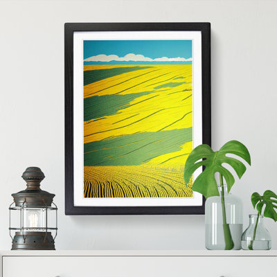 Wheat Field Pop Art - Single Picture Frame Print