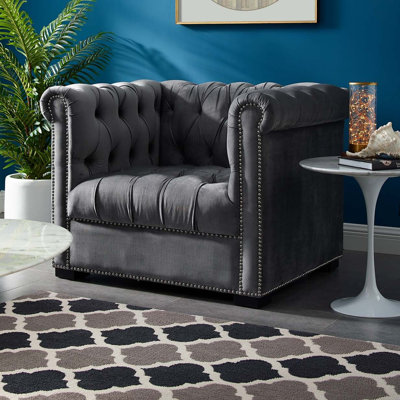 Modway Heritage Upholstered Velvet Armchair