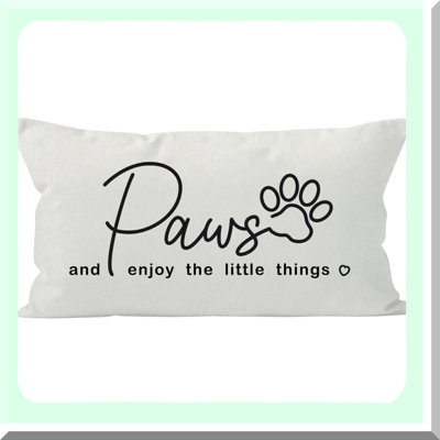 Pawfect Pup Pillow Cover - Inspirational Dog Mom Decor for Bedroom, Sofa, Couch - Throw Pillow Case - Gift - Room Decoration