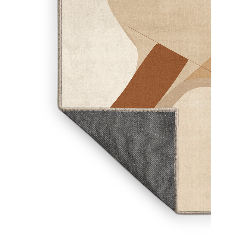 Tapis de tennis de table doux moelleux et moelleux de couleur beige Erhart, 8 x 10