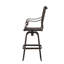 Tabouret de bar moderne en fonte d'aluminium, élégant et robuste pour une assise élégante au bar ou sur le comptoir.