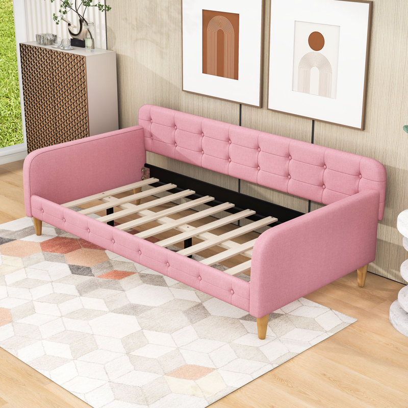Tissu d'ameublement Kimery, Rose, Lit simple