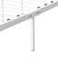 Structure de lit en métal blanc pour lit grand, tête de lit de style victorien et lit plateforme robuste et durable, style, rangement rapide