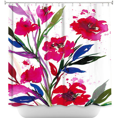 Rideau de douche à simple posies avec poches