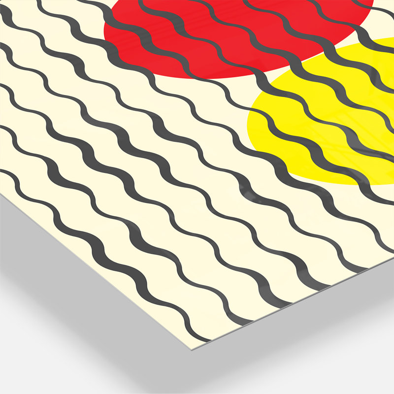 Horloge murale surdimensionnée wave Mid-Century