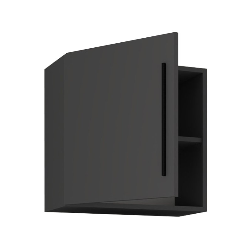 Seniya 50Cm H x 50Cm W x 30Cm D Manufactured Wood Standard Wall Cabinet, Black