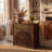 31.5" Modern 2-Door Storage Sideboard Buffet Cabinet with Adjustable Shelves, Modular Fluted Wood Accent Cabinet with Gold Handles for Living Room, Kitchen-1511621400
