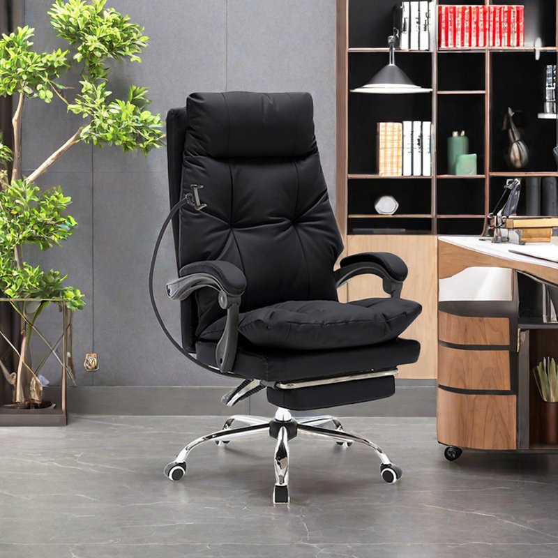 Executive Chair with Headrest, Black