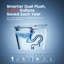 Toilette à bidet intelligente HOROW T38P avec couvercle à ouverture / fermeture automatique, siège chauffant, sécheuse chaude, bouclier en mousse, hauteur de fauteuil ADA et chasse d'eau automatique