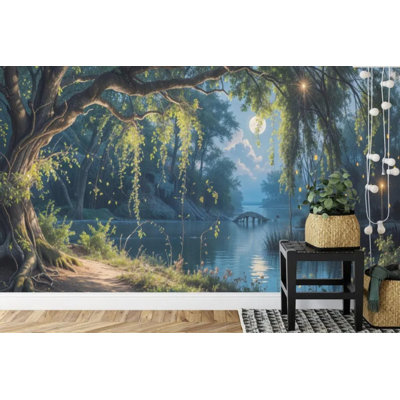 Murale enchantée Enchanted Forest River