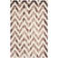 Tapis géométrique marron / ivoire en laine / coton touffeté à la main Vandangle-16763134
