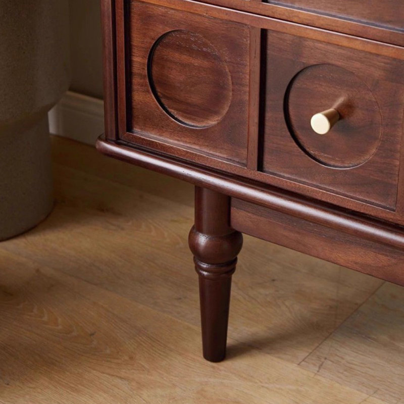 French style solid wood frame TV cabinet