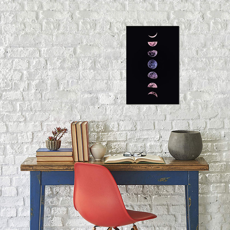 Moon Phases by Emanuela Carratoni - Print on Canvas, No Frame, 101.6 cm H x 66.04 cm W x 3.175 cm D