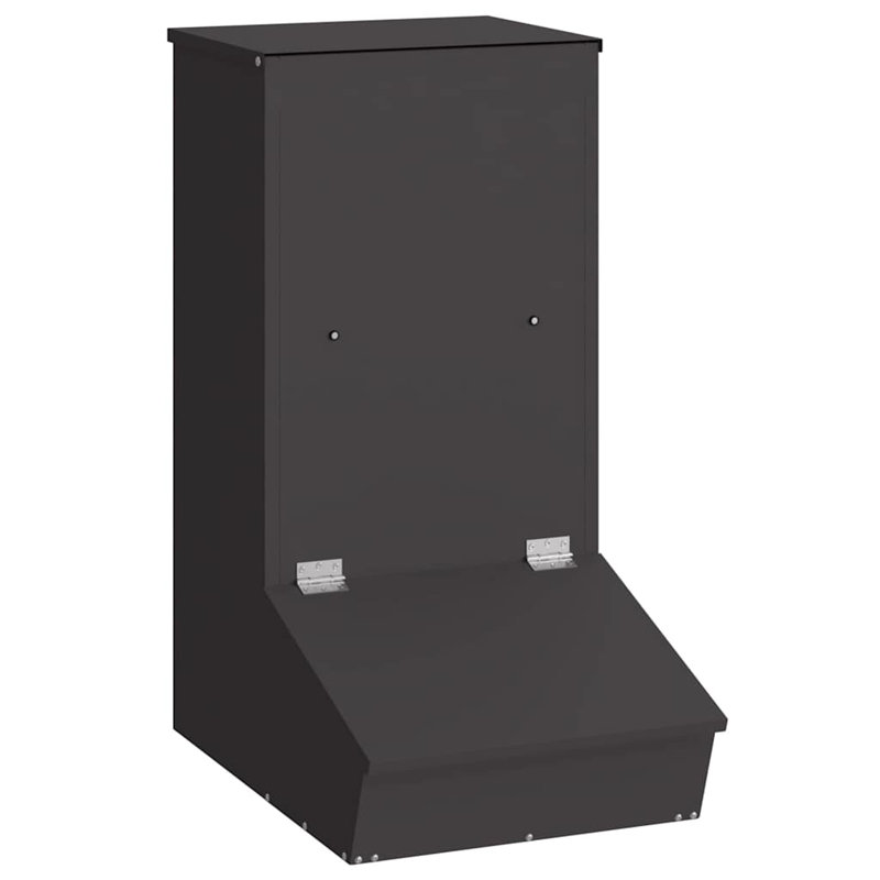 Cold-Rolled Steel Feeder, 76cm H x 55cm W x 38cm D, Black