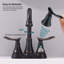 Bathroom Vanity with Oil-Rubbed Bronze Metal, Swivel Spout and Pop-Up Drain, Two Handle Design