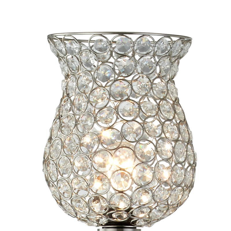 Bridget 59 in. Nickel Modern Foot Switch 1 Light Metal Grass For Living Room Bedroom Reading Standing Up Novelty Floor Lamp Corner Tall Lights