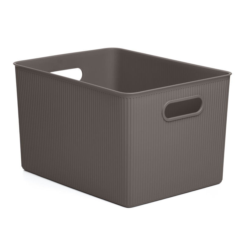 Cube en plastique, Brun, H 9 po x l 15 po x P 11,5 po