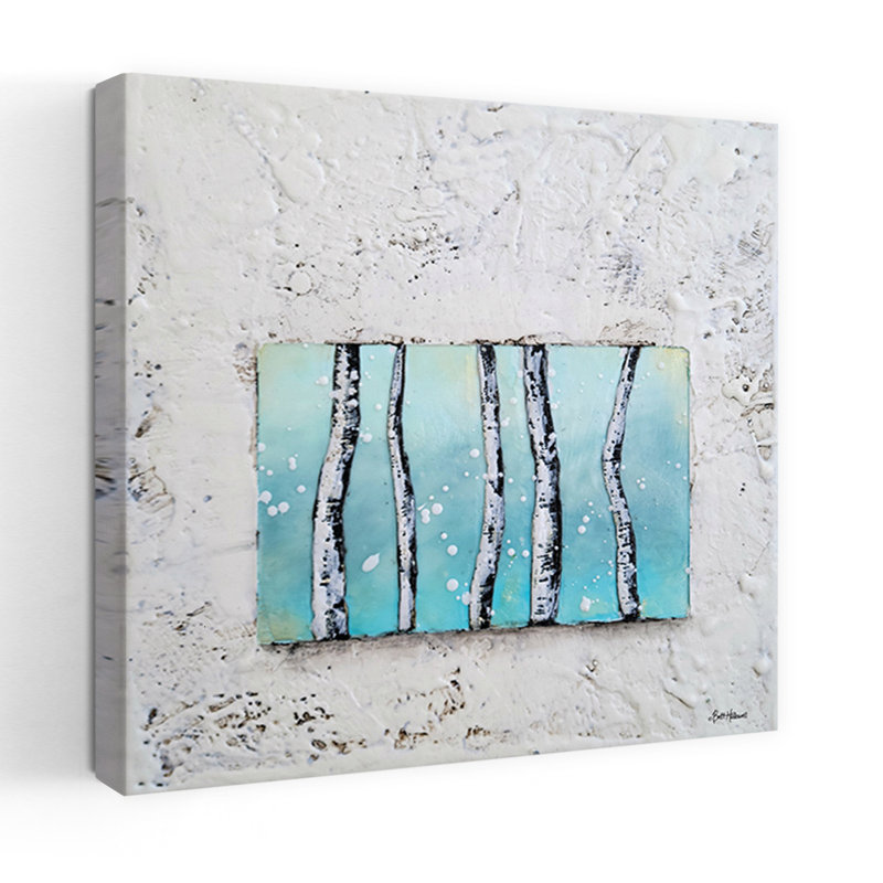 Fenêtre sur la nature III, art contemporain abstrait en bouleau, H 24 po x l 24 po