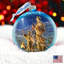 Holiday Splendor 5'' Handmade Glass Animals Ball Ornament