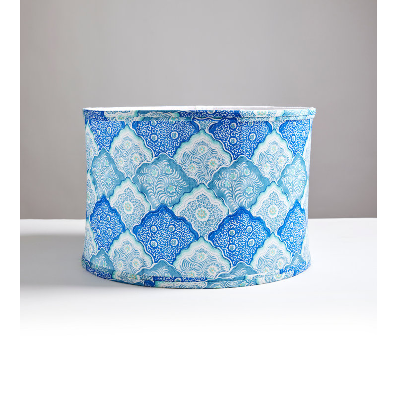 Akira Drum Lamp Shade, Porcelain Blue
