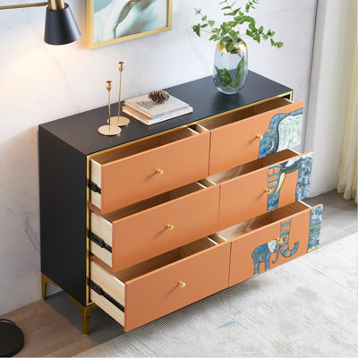 Hand-Painted Entryway Cabinet