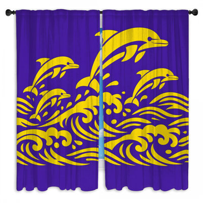 Rideaux obscurcissant Dolphins Waves