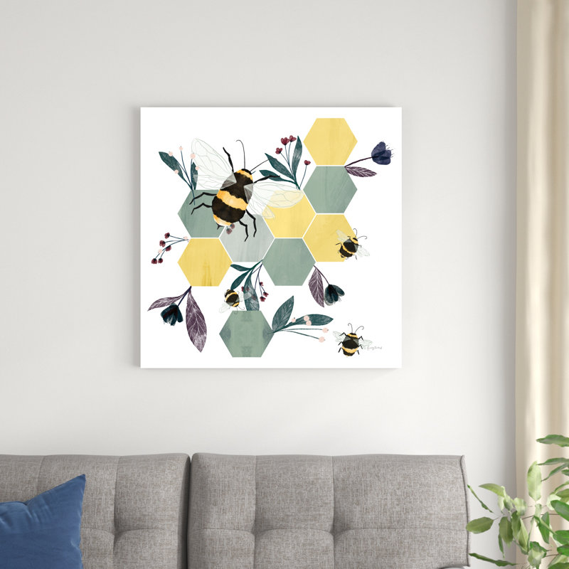 Abeilles V, H 30 po x l 30 po x P 1,25 po