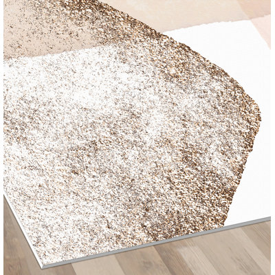 Rouba Vinyl Machine Printed Area Rug