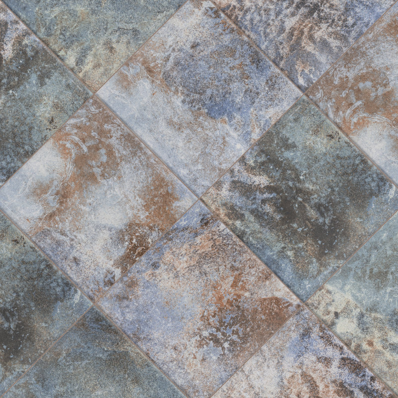 Biotech Ocean 12" x 12" Porcelain Stone Look Wall & Floor Tile, Coral Bay