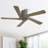 5 Solid Wood Blades Indoor Flush Mount Ceiling Fan With Remote-668650131-637830376-637830379